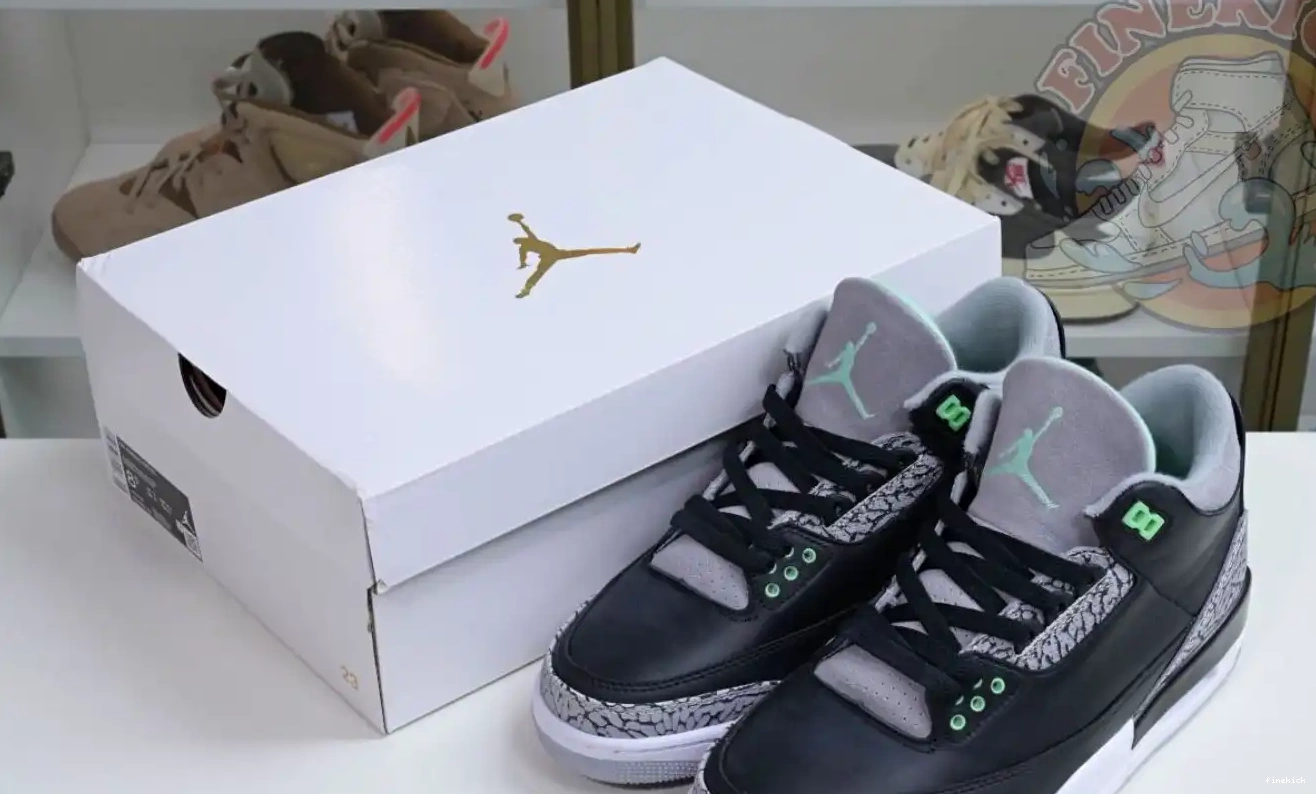 Green Glow Air Jordan 3 0613